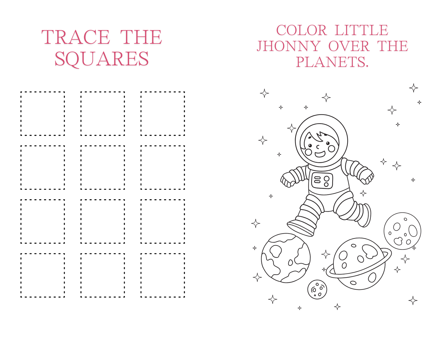 Valentine’s Day Teddy Bear Coloring & Activity Book | Editable Canva Template for Kids