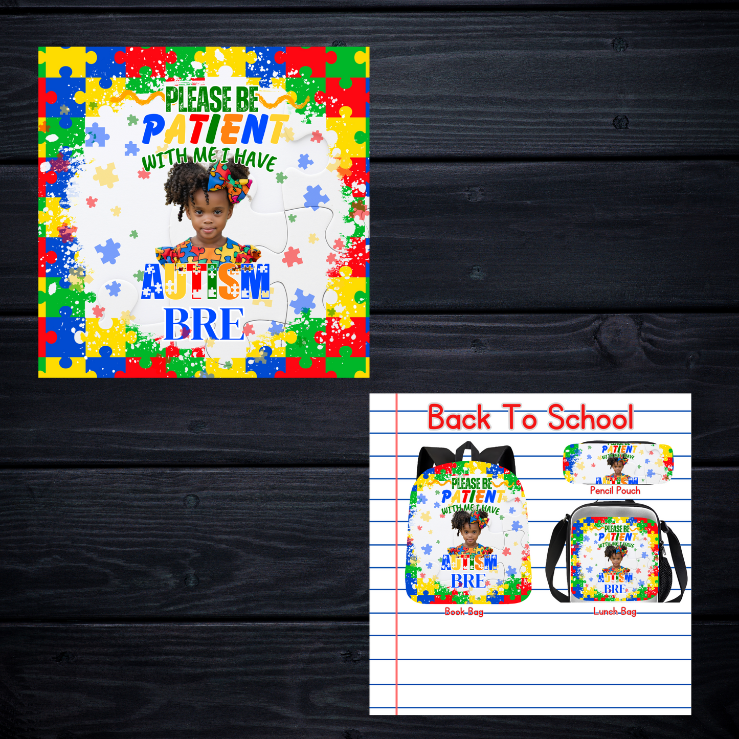 BACK TO SCHOOL AUTISM EDITABLE DESIGN WITH MOCK UP