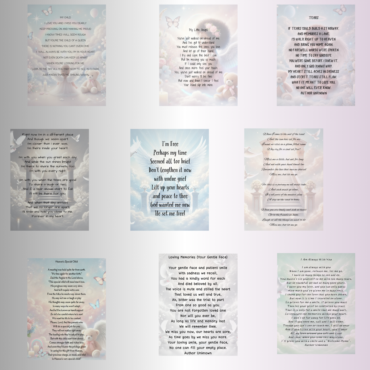 MEMORIAL POEM BUNDLE