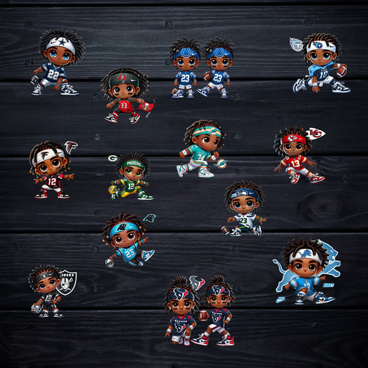 55 CHIBI DOLLS WITH FOOTBALL POSES